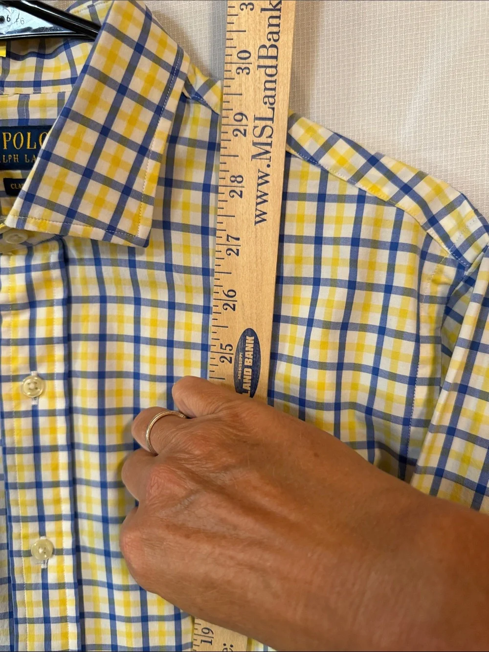Polo by Ralph Lauren Yellow and Blue Checked Button-Down Shirt